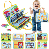 Montessori Beschäftigungsbrett Kinder Filz-Aktivitätsbuch Lernspielzeug Bauernhoftiere Ruhiges Buch Kleinkinder Filz-Beschäftigungsbuch für Kinder Baby
