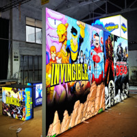 Caisson lumineux SEG modulaire personnalisé sans cadre toile de fond LED en tissu aluminium suspendu pour stand de stand publicitaire d'affichage d'exposition