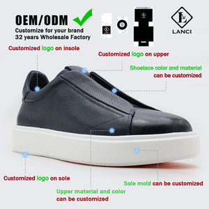 LANCI Schoenen OEM Fabrikant Designer Sneakers Heren Leder Chunky instappers voor Maatwerk Casual Schoenen voor Heren - Product Image 4