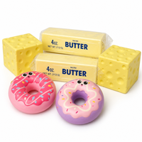 Aneka Kue Teh Sore, Stik Mentega, Donat, Desain Keju, Mainan Squishy Pu Slow Rising untuk Anak-anak