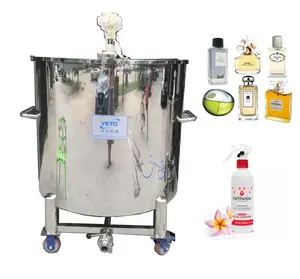 1000l Single Layer Pneumatic Mixing Tank With Agitator Perfume Fragrance Mixer Tank Cosmetic Mixing Machine