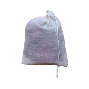 Sac à herbes en coton mousseline réutilisable et écologique avec cordon de serrage, pochette à thé en maille réutilisable, sacs d'emballage pour fleurs - Product Image 1