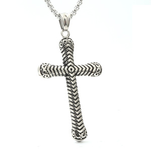 yunnique <b>Cross</b> Pendant Necklace Stainless Steel Unisex Gift Fashion Jewelry - Product Image 1