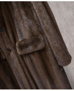 OEM 여성용 럭셔리 엘레강스 겨울 아우터웨어 롱 풀 펠트 벨벳 코펜하겐 밍크 퍼 코트 방풍 캐주얼 스타일 - Product Image 5