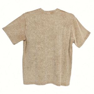 Design Cotton Custom DTG logo Tee Acid Washed Spray White T Shirt Print T-shirt - Product Image 5