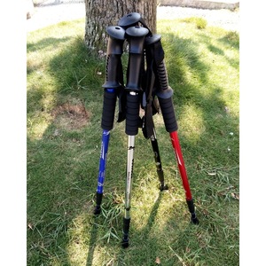 Bastones de Trekking KODENOR de Aleación de Aluminio, 3 Secciones, Mango Recto, Amortiguador de Impactos, Bastones de Senderismo - Product Image 1