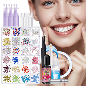 Kit de Gros pour Bijoux Dentaires avec Colle et Outils, Strass en Cristal à Dos Plat pour Décoration Dentaire, Kit de Démarrage pour Bijoux Dentaires - Product Image 1