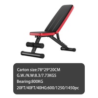 Banc de musculation pliable en métal pour haltères, avec structure en acier, pour usage domestique, équipement de fitness multifonctionnel d'intérieur, vente en gros