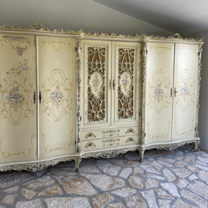 אירופאי רוקוקו בסגנון צרפתי בסגנון שלוש דלתות עם ריהוט עץ לשימוש ביתי - Product Image 1