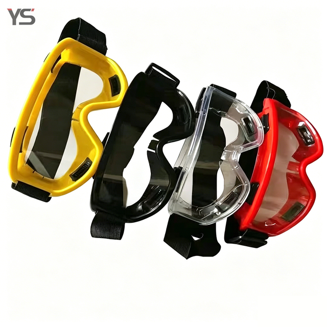 Custom Logo Safety Goggles Factory Wholesale Bulk Over Glasses ANSI Z87.1 Elastic Strap Work Glasses Safety