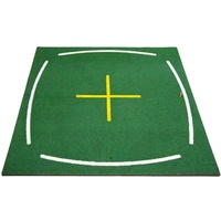 Tapis de frappe de golf Pro 4-en-1 Premium 5x4ft épaissi 4 Inserts interchangeables pour la pratique de la conduite Chipping Aide à la formation Premium