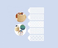 5 pièces de pochoirs de décoration de gâteaux en PET de 15*39CM pour la pâtisserie DIY, modèles de moules réutilisables