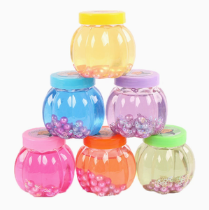 Pâte à modeler slime perle en forme de citrouille avec perles colorées et paillettes, jouet sensoriel pour enfants - Product Image 5