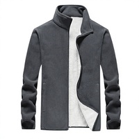 Veste polaire pour homme, taille plus, col montant, imperméable, respirante, personnalisable avec logo, vente en gros, automne/hiver