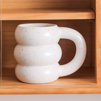 Nordique ins style pneu créatif en céramique mignon cappuccino latte tasse couple de grande valeur tasses à café avec poignée épaisse