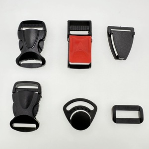 Generic Helmet Buckles Plastic Three Section Shell Clasp <b>Square</b> Clasp Wear Resistant Motorcycle Helmet Accessories - Product Image 3