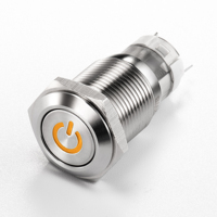 Bouton poussoir momentané en acier inoxydable 16 mm 5A IP65 pour unité de commande de porte d'ascenseur
