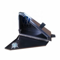 Boîte à outils de camion en aluminium étanche, plaque plate en alliage, angle conique, sous le châssis, avec revêtement en poudre noir à l'extérieur