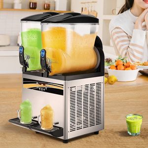 Máquina Comercial de Granizados de 2 Tanques, Dispensador de Bebidas Congeladas de 30L, Eléctrica, de Acero Inoxidable para Cafeterías y Fiestas - Product Image 6