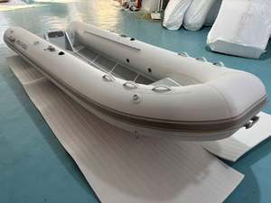 Bateau semi-rigide Reachsea Hypalon RHIB pour 7 personnes, 420 cm, luxe, petit MOQ, couleur grise, avec auvent et échelle pour patrouille - Product Image 2
