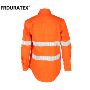 Camisa de Trabajo FRDURATEX de Algodón de Alta Visibilidad, Ignífuga, Reflectante, Uniforme de Soldadura de Alta Visibilidad para Trabajador - Product Image 3