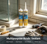 Scellant silicone acétique multi-usages transparent pour collage de cadres photo, vitrines et étanchéité des joints