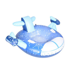 Inflatable <b>Snow</b> <b>Tube</b> For Children Winter Outdoor Play Blue Snowflake Design Thick Durable PVC Material - Product Image 1