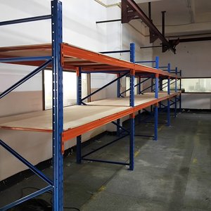 כבד-מעמד תעשייתי 5 שכבתי מדפים מערכת פלדה מחוזקת עץ מתלה מחסן מדפי מדף אחסון תעשייתי לערום אריזה - Product Image 3
