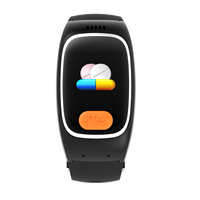 Reloj inteligente de alerta médica con detección de caídas SOS GPS Llamada de Voz bidireccional Monitor de ritmo cardíaco Podómetro