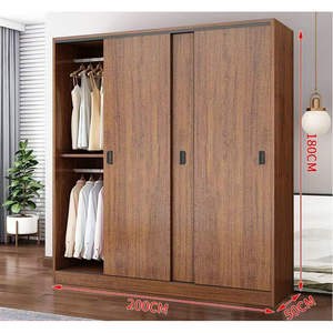 מודרני בית פשוט חדר השכרת חדר שינה mdf ארון ארון ארון ארון בגדים עם דלת הזזה - Product Image 5