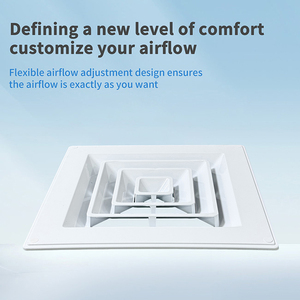 Rejillas de Ventilación Cuadradas de Aleación de Aluminio al por Mayor de Fábrica, <span class=keywords><strong>Rejilla</strong></span> de Retorno de Aire Oculta, Adecuada para Sistemas HVAC - Product Image 3