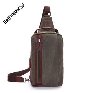 Del progettista Crossbody Borse di Tela Uomini Messenger Bag Pacchetto della Cassa Augur Khaki - Product Image 1