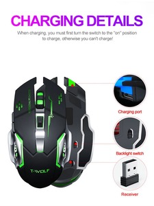 Ratón inalámbrico Q14 personalizado de <span class=keywords><strong>Amazon</strong></span>, ratón de alta resolución para juegos silencioso y brillante, ratón inalámbrico de negocios de modo dual - Product Image 3