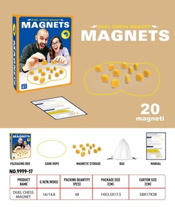 Jeu d'échecs magnétique avec 20 aimants et cordon, jeu de société éducatif portable pour enfants et adultes, idéal pour les voyages en famille et les soirées amusantes - Product Image 4