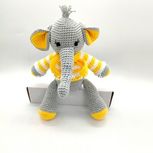 Poupées en peluche personnalisées en coton biologique, couleur unique, chiot, chien, vache, éléphant, koala, hippopotame - Product Image 3