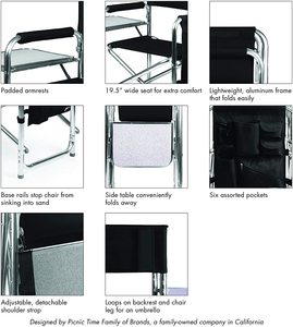 Emballé Taille 32. 6*19. 6*5. 5 pouces facile à transporter avec poignée Léger <span class=keywords><strong>Pliable</strong></span> Métal directeur chaise - Product Image 5
