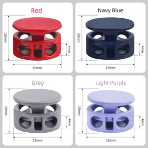 بيع بالجملة سدادة معدنية نهاية تبديل مشبك مشبك مزدوج الفتحة سدادات معدنية سبيكة تبديل أقفال الحبل - Product Image 3