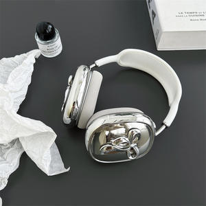 Gran oferta, funda protectora antiarañazos plateada con lazo de TPU galvanizado de lujo, funda para auriculares, funda para auriculares Airpod Max - Product Image 5