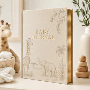 Carnet de souvenirs de bébé LABON personnalisé, couverture rigide en lin, suivi <span class=keywords><strong>des</strong></span> étapes importantes, livre de souvenirs de nouveau-né, carnet de <span class=keywords><strong>grossesse</strong></span>, journal avec dorure à chaud - Product Image 1