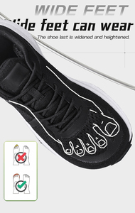 Scarpe da passeggio da uomo a punta larga, taglie forti, sneakers da jogging in tessuto jacquard, basse, stringate, leggere, personalizzabili, estive - Product Image 6