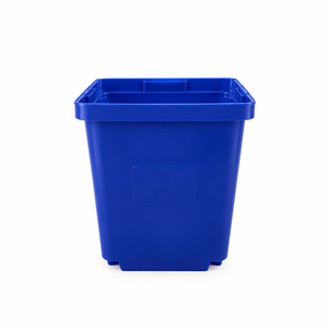 Maceta Cuadrada de Plástico Azul con Logotipo Personalizado, Material PP, Fondo Grueso con Múltiples Orificios de Drenaje, Tamaño Mediano - Product Image 5