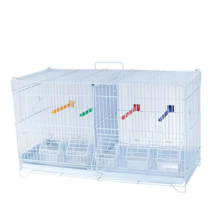<span class=keywords><strong>Cage</strong></span> à oiseaux de luxe pliable, grande, carrée, en fer, respirante, à motif solide, pour intérieur et extérieur, avec cloison, en métal - Product Image 1