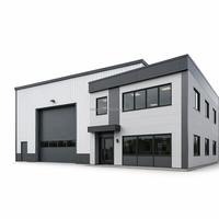 Almacén Moderno de Estructura de Acero Prefabricado, Edificio Comercial Metálico, Taller, Oficina, Tamaño Personalizado
