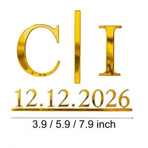 Custom Acrylic <b>Cake</b> <b>Topper</b>, Personalized Initials <b>Cake</b> Charm for Wedding, Elegant <b>Engagement</b> or Anniversary <b>Cake</b> Decoration - Product Image 6
