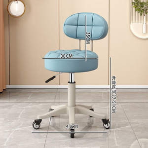 Sedia da Salone Regolabile, Sedia Idraulica Portatile con Ruote, Schienale Regolabile in Altezza, Rotazione a 360 Gradi per Esterni e Soggiorno - Product Image 4