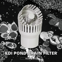 Tête de filtre de surface en plastique de forme irrégulière pour bassin à poissons Koi, avec collecteur de feuilles anti-colmatage pour pisciculture 50/75/110mm