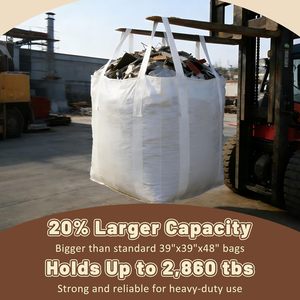 Huamaohengchun 39"x39"x48", Extra Grande, Capacidad de Carga de 2860 lb, Bolsa Reutilizable de Alta Resistencia para Contratistas, para Residuos de Jardín, Arena, Grava - Product Image 2