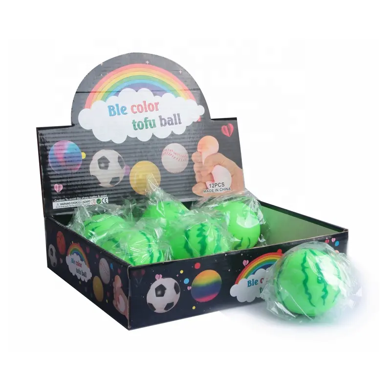 Shantou gefüllte Angstlinderung Frucht-Spielzeug Fidget Anti-Stress 6 Zoll Wassermelone gefüllt Mehl Quetschball-Spielzeug