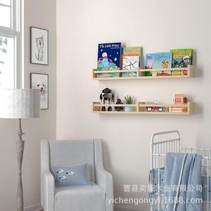 Wall Mounted Solid Wood <b>Shelf</b> Storage Rack Rectangle Shape For <b>Bedroom</b> Kitchen Organizing Figurine Doll Neatening - Product Image 3