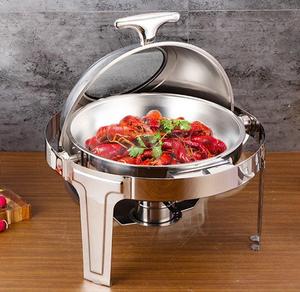 Matériel de banquet commercial en acier inoxydable avec couvercle en verre hydraulique, cuisinière à buffet électrique/<span class=keywords><strong>gaz</strong></span> - Product Image 3